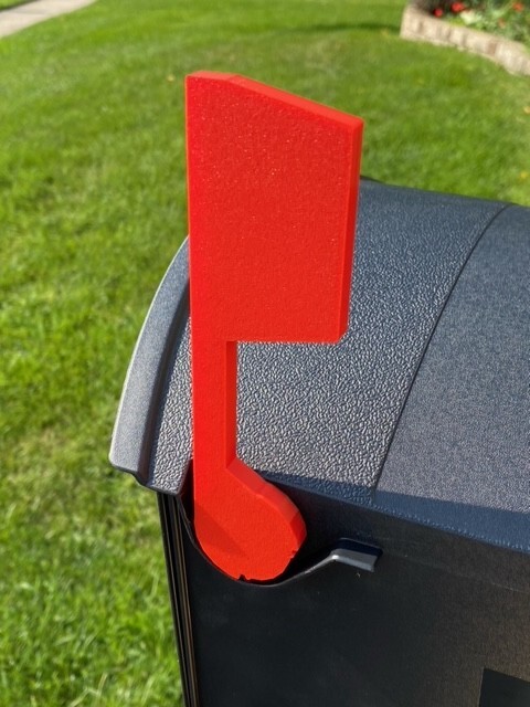 Red Flag Replacement Rubbermaid Mailbox - Snap Fit Plastic gallery