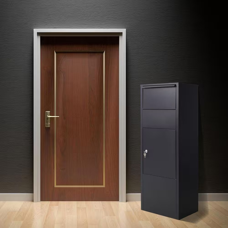 Large Package Delivery Parcel Mail Drop Box for Black, with Lockable Storage Com gallery