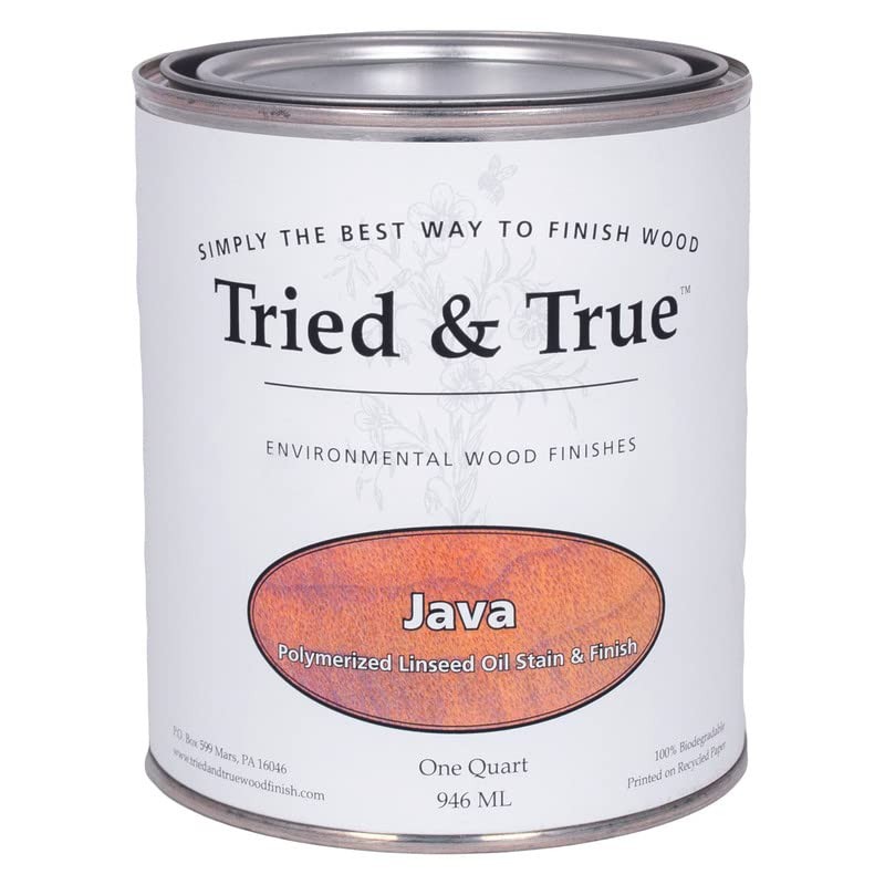 Tried & True Java Stain & Finish Quart Linseed Oil Wood Stain Ideal for Home