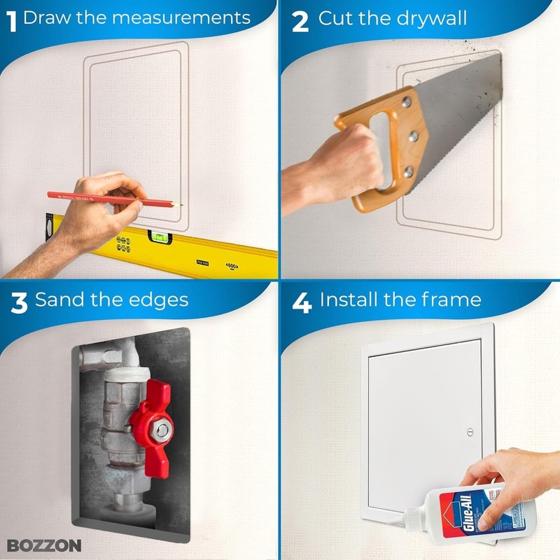 Water-Resistant 14 x 29 Access Panel - Concealed Hinge for Seamless Finish gallery