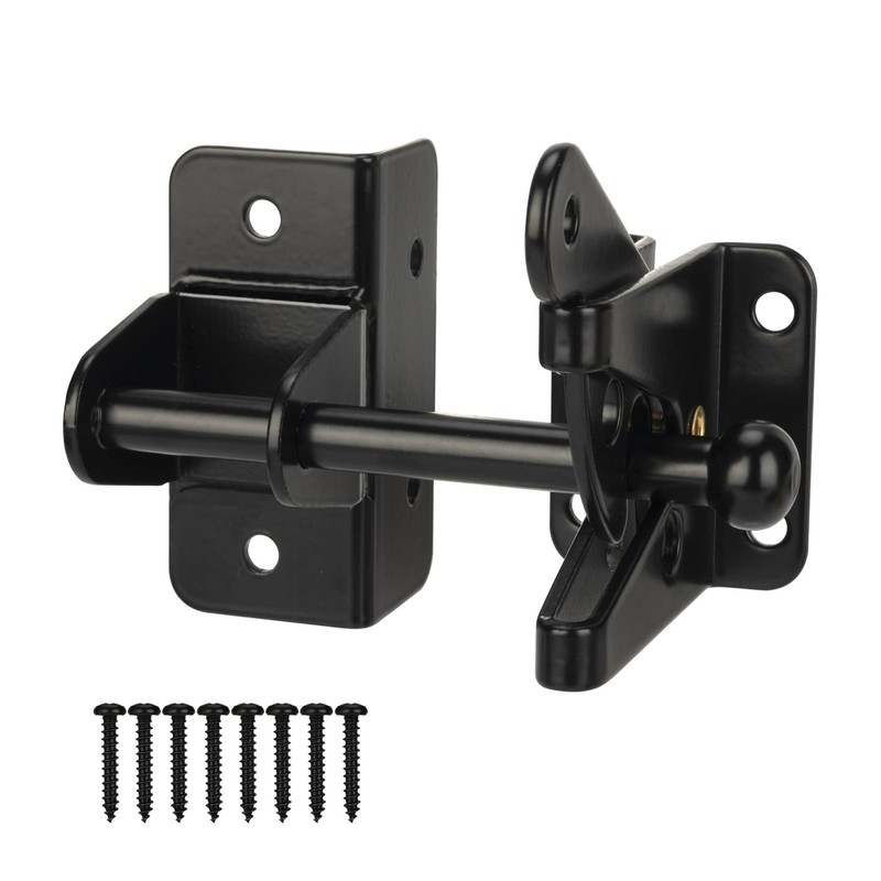Self Locking Gate Latch Heavy Duty Gravity Fence Lock For Wood Metal Vinyl Gates