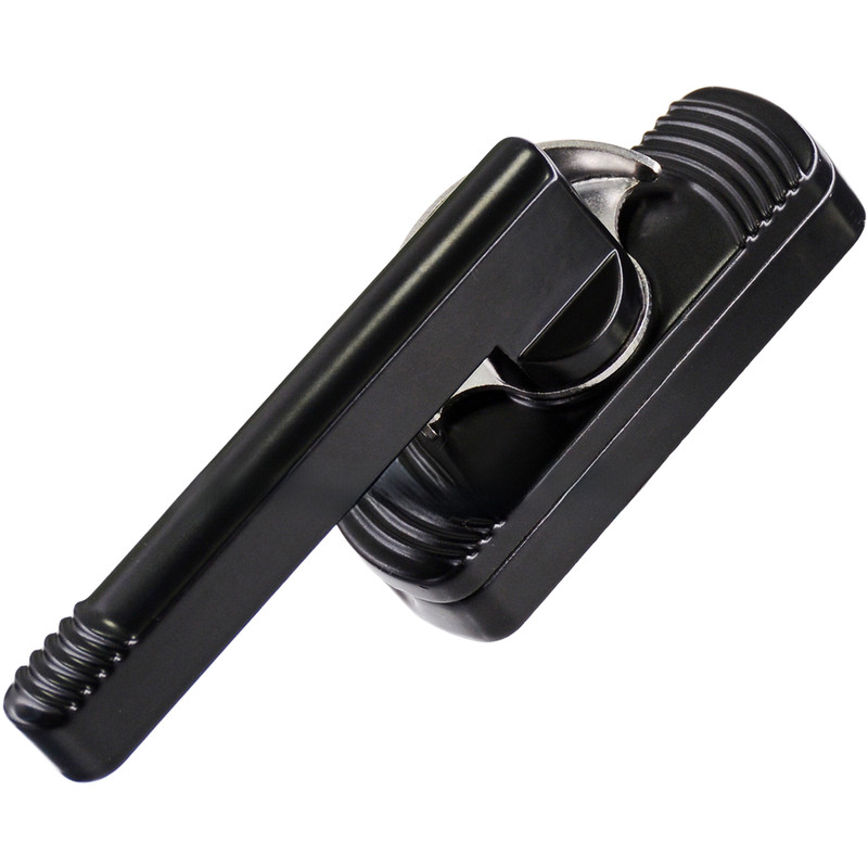 Two Way For Sliding Door Locking Clasp Aluminum Alloy Black 9cm x 7.5cm x 4.2cm