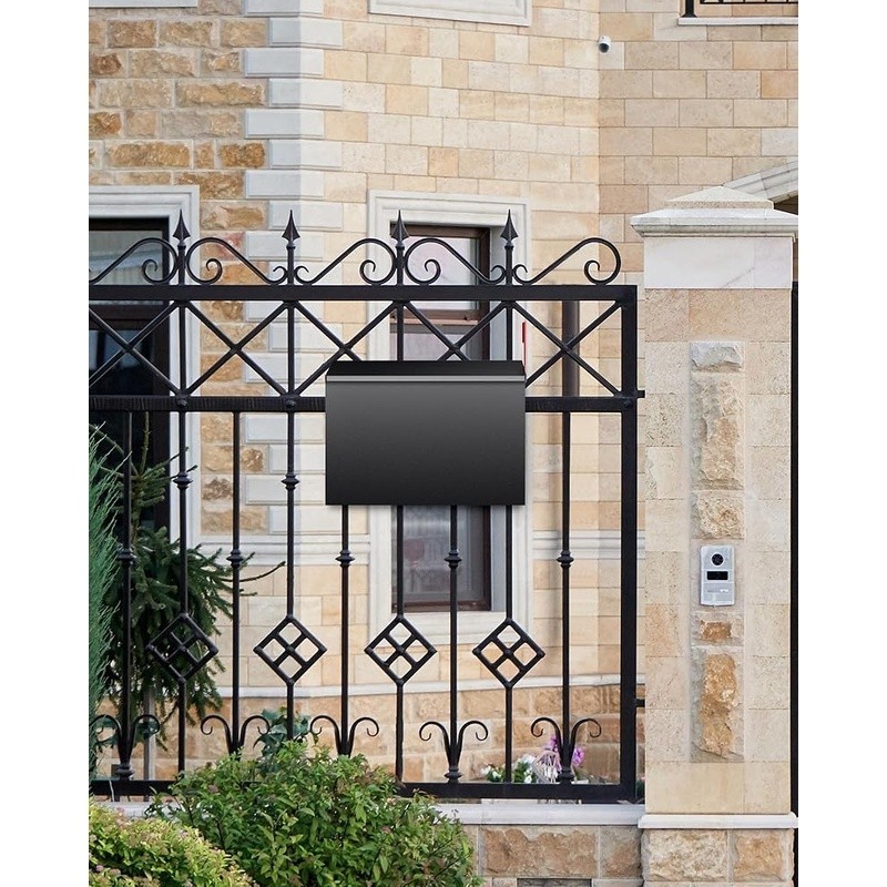 Durable Rustproof Mailbox W/ Flexible Installation Red Flag Notification System gallery