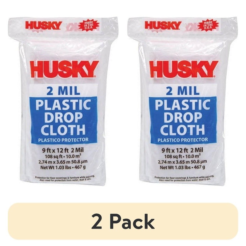 Clear Plastic Drop Cloth 2 Mil Heavy Duty DIY Painting Renovation 9×12 ft New