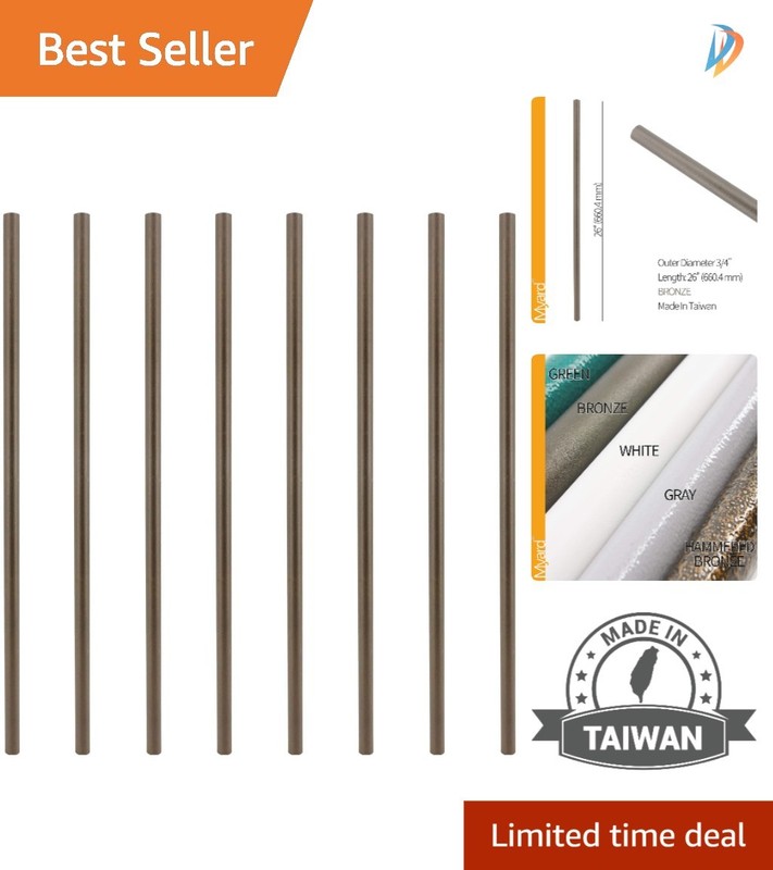 Corrosion-Proof 26-Inch Round Balusters – Ideal for Decks and Outdoor Spaces