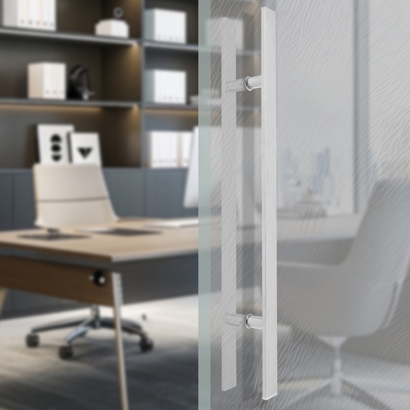 Commercial H Shape Door Pull Handle Double Sided Door Handle Stainless Steel gallery