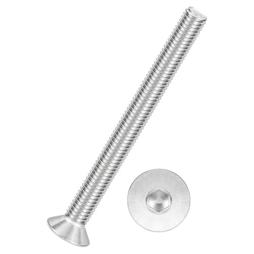 Pcs Flat Head Socket Cap Screws Countersunk Bolts – [M8 M8-1.25x85mm 4 Silver