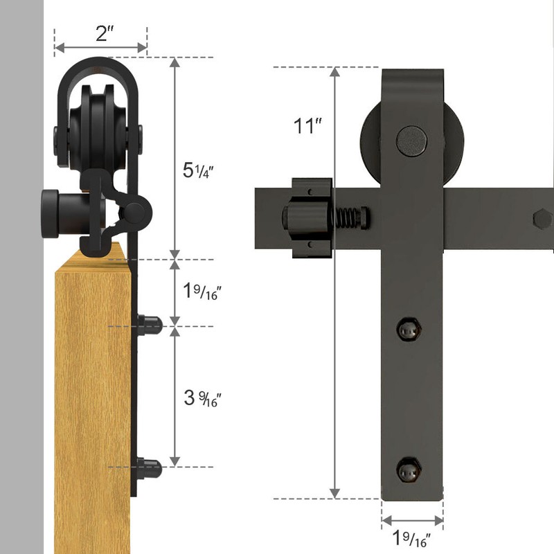 4FT -20FT Sliding Barn Door Hardware Track Single/Double Door Kit, Home/Kitchen gallery