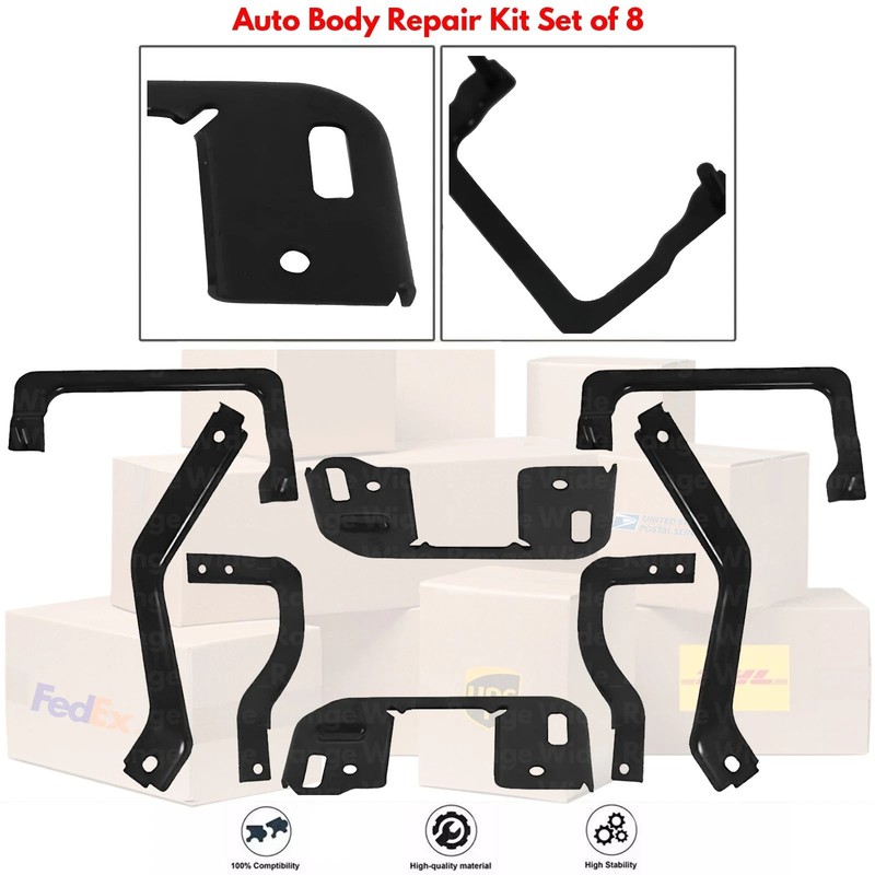 Front Bumper Mounting Brackets Inner Outer Kit For 2009-2014 Ford F-150 gallery