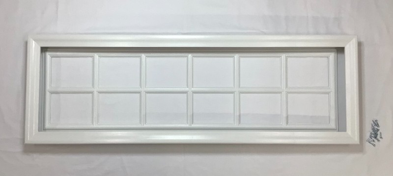 White Garage Door Window Kit Long Panel Frame Insert Grill Option Amarr No Glass gallery
