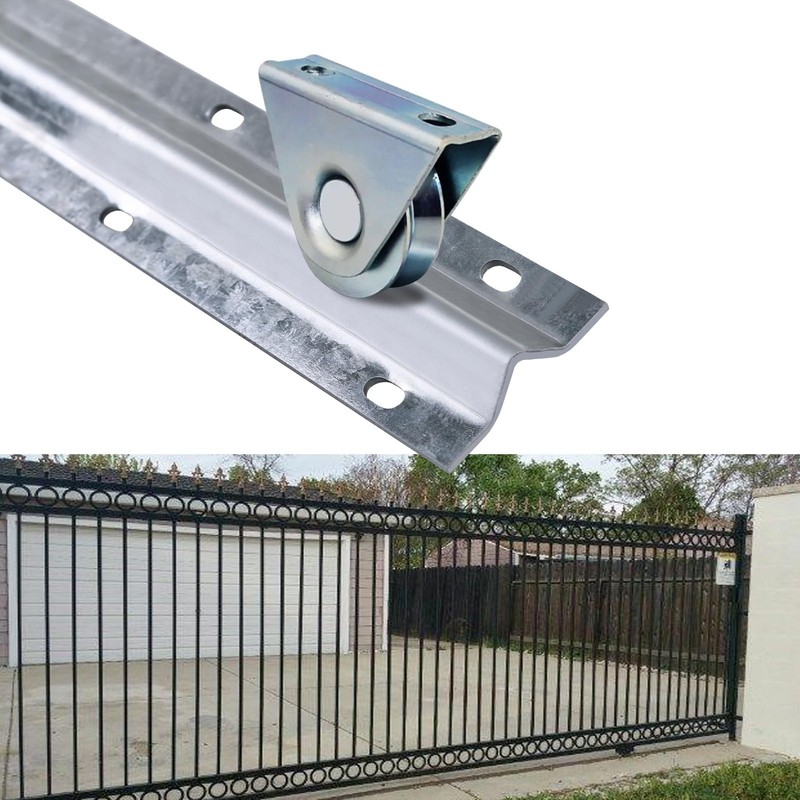 12FT Galvanized V Track for Sliding Doors & Gates - Strong & Durable gallery