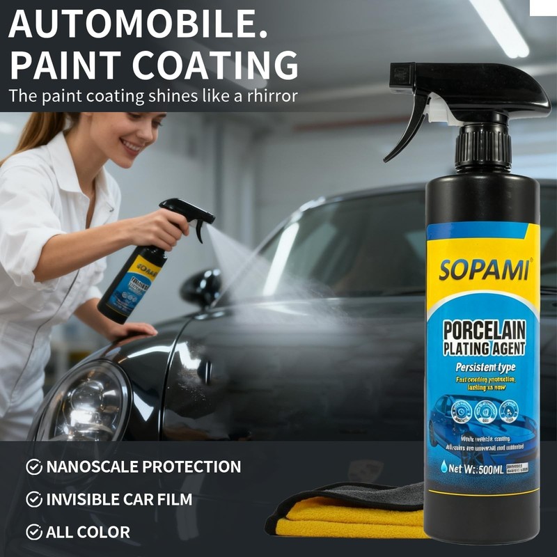 SOPAMI Ceramic Coating Spray (2 Pack), High-Gloss Car Polish & Paint Sealant,... gallery