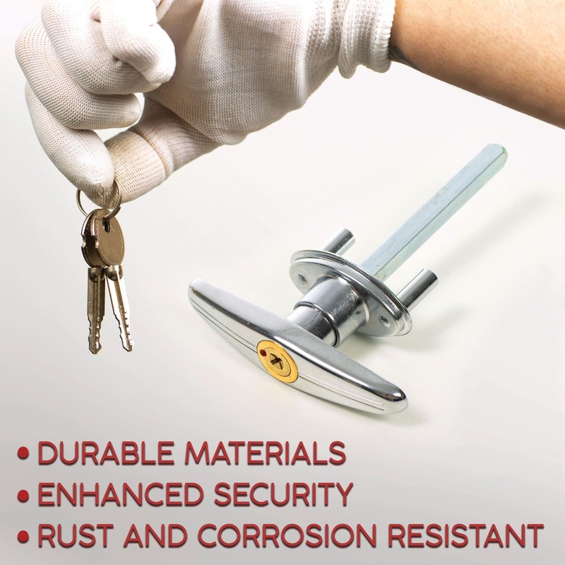 Garage Door Lock Kit, Complete Set with Spring Latch and Keyed Handle, Home I... gallery