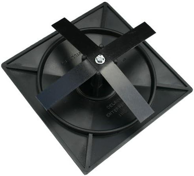 4" Square Light Pole Top Cap- Black Plastic by gallery