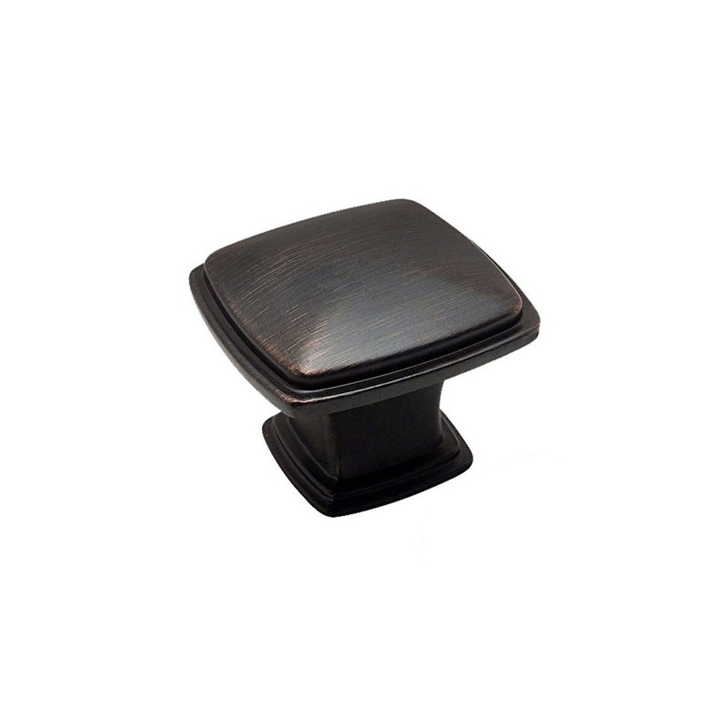 Modern Square Knob Drawer Pull Kitchen/Bath Cabinet Hardware Brushed Bronze KPT