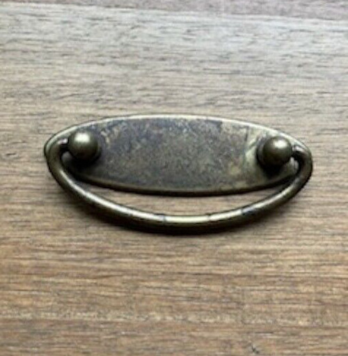 Bail Style Drawer Handle Traditional Furniture Pull Oxide Brass 2-1/2″ 64m