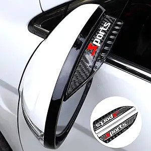 2PCS Rearview Mirror Rain Visor Guard, Carbon Fiber Mirror Rain- Color: Sports