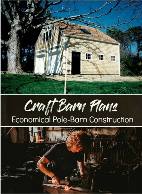 15 Craft Barn Designs – Complete Economical Pole-Barn Building Plans (S1)
