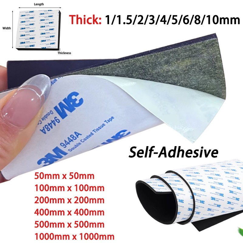 Self-Adhesive Rubber Sheet Anti-Slip Silicone Strip Seal Gaskets Cushioning Pads