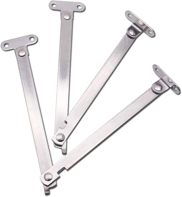 Lid Support Hinge 9 Inch 1 Pair Rotatable Locking Folding Hinges Steel Wooden To