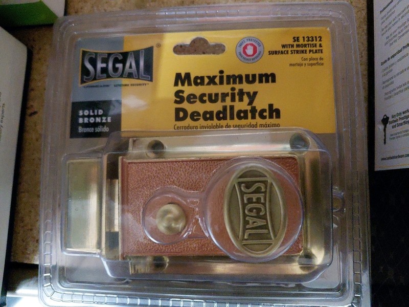 Segal SE 13312 Rim Deadlatch Maximum Security KEY LOCK Solid Bronze NEW