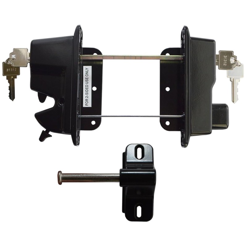 Versatile Keystone 2-Sided Gate Latch | Durable Zinc Construction, Keyed Alike