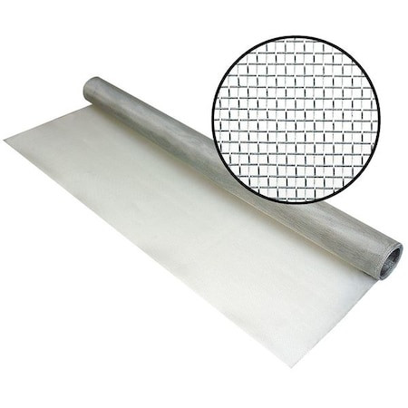 Zoro Select 3000777 Aluminum Screen, Aluminum, 60 In W, 50 Ft L, 0.01 In Wire