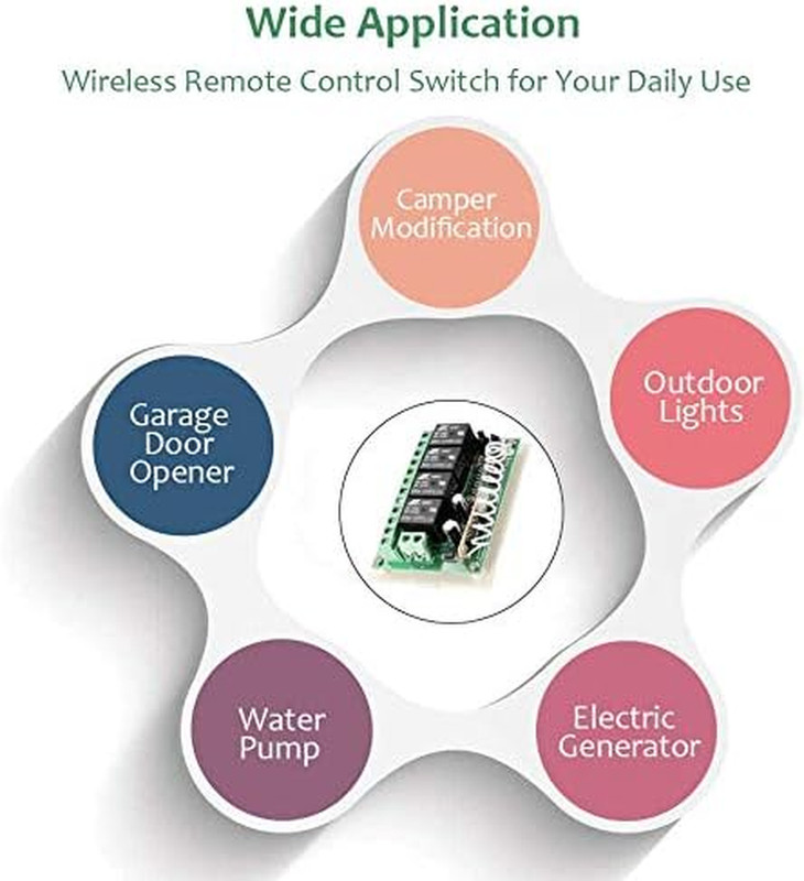 12V Relay Remote Switch Wireless RF Remote Control Switch 4 Channel Relay Module gallery
