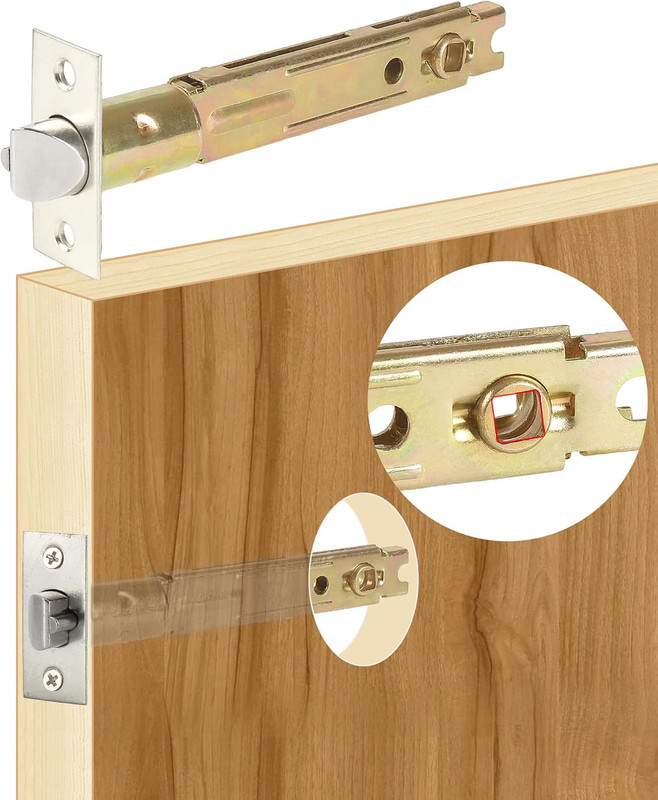 5" Backset Entry Door Latch Fits 19/64" (7.6Mm) Square Interface Knobset, Square gallery