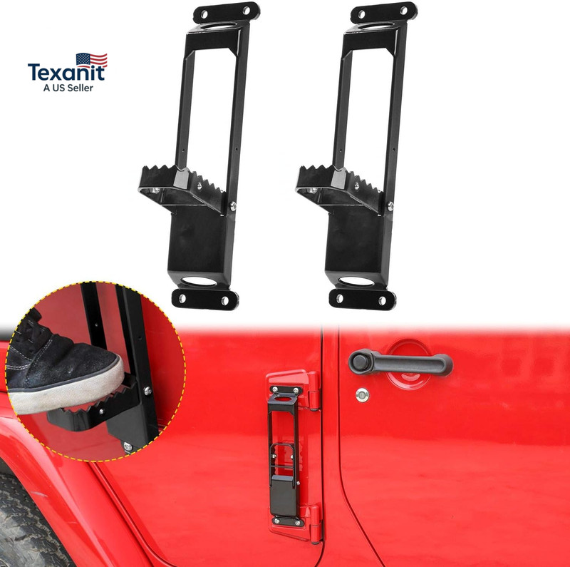 Door Hinge Step Foot Peg Metal Foldable Foot Pedal Exterior Accessories Compatib