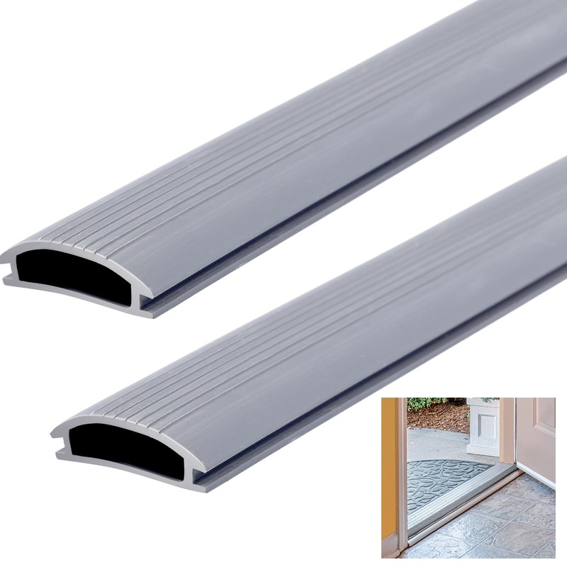 2 Pcs 36 Inch Vinyl Insert for Adjustable Height Aluminum Thresholds with Sea…