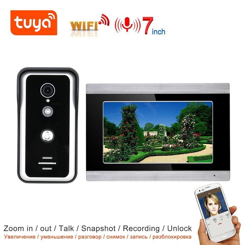 Tuya App Video 7" Touch Screen Intercom WIFI Home Phone 1080P Villa Doorbell gallery