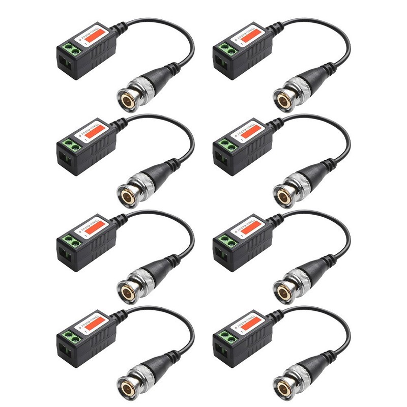CCTV Video Balun 4 Pairs 4K 8MP Passive Transceiver Compatible with AHD CVI
