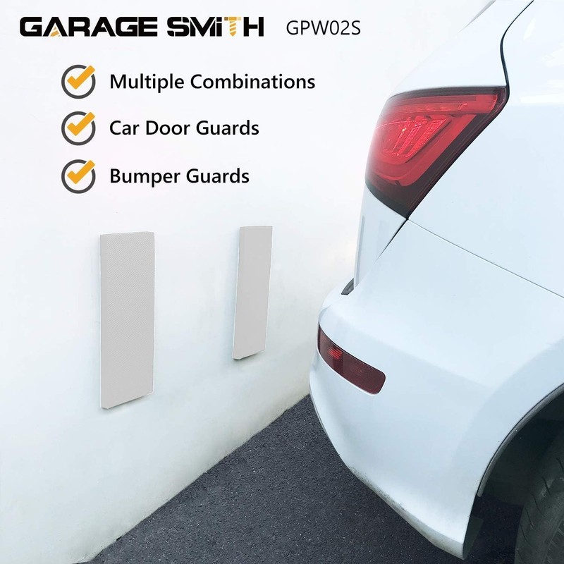Garage Wall Protector Car Door Protectors, Designed in 4-Pack White gallery