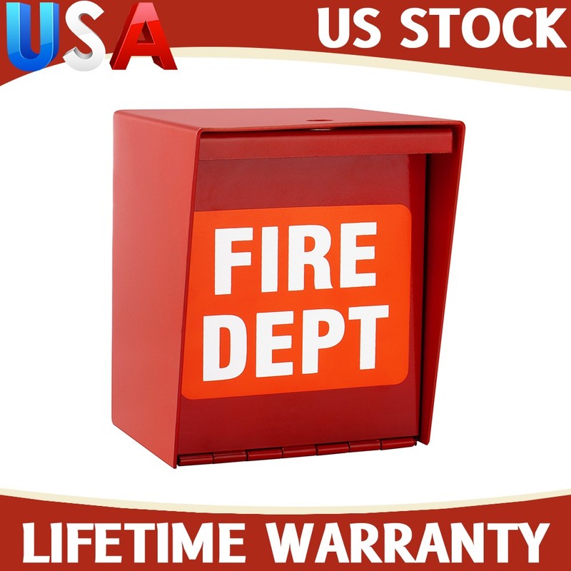 1PCS Fire Department Lock Box With Lock Hole Alloy Steel ‎Home Office Wall Mount