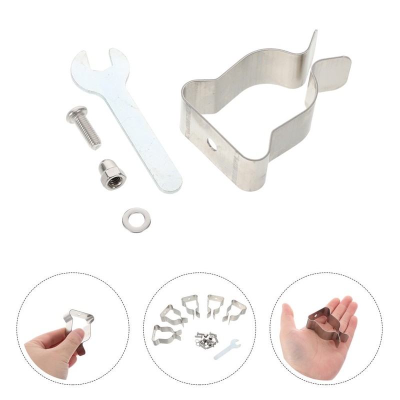 Window Well Cover Spring Clip Fixing Clamps Holder with Screws Glass Panel gallery