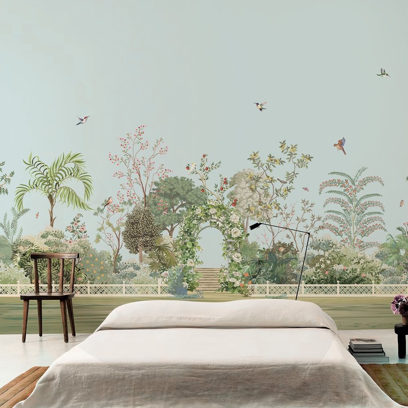 Zeeko Wall Mural Green Botanical Sticker Self-Adhesive Removable Wallpaper