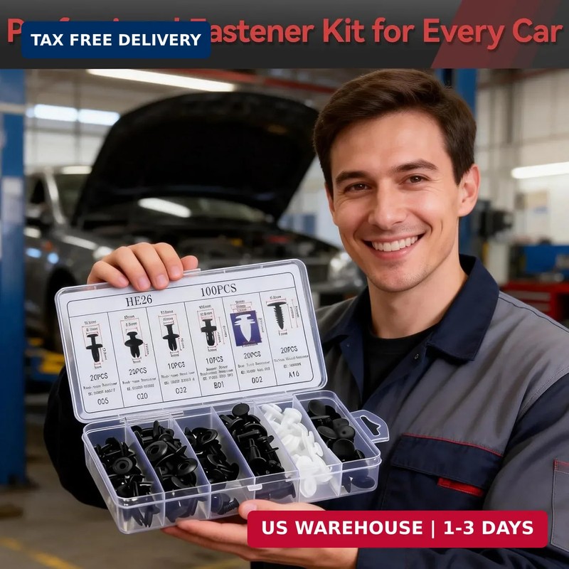 100Pcs Auto Body Panel Fasteners & Push Pin Rivets - 6 Sizes Bumper Fender Flare gallery