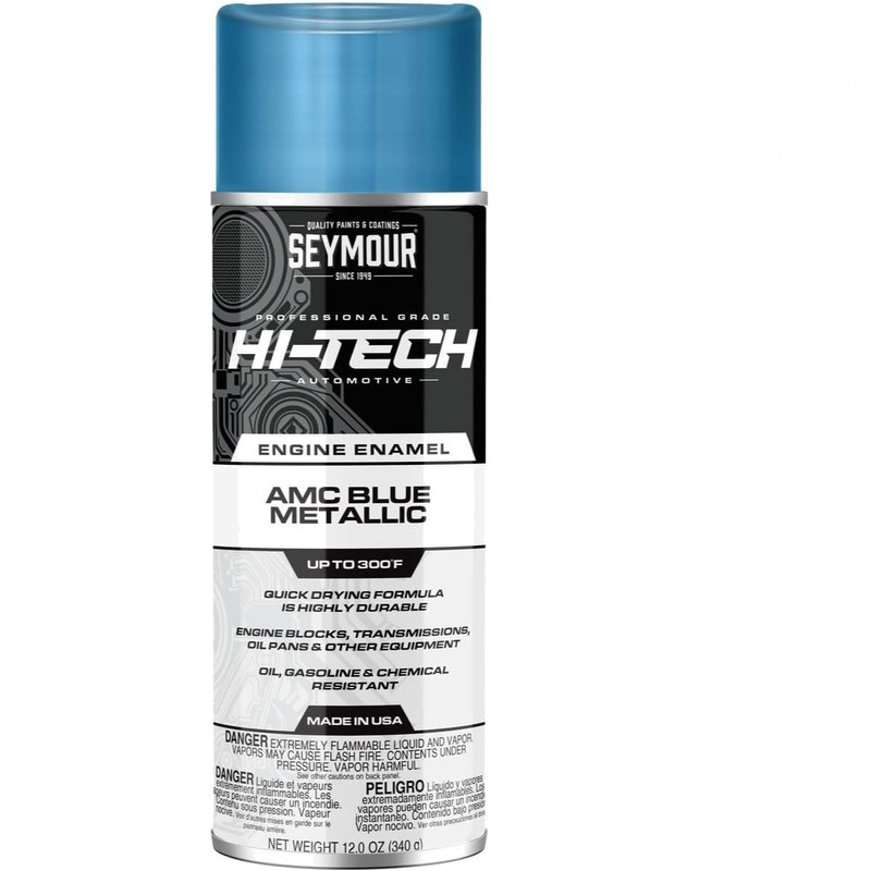 Engine Spray Paint – AMC Blue Enamel, 12 Oz Heat Resistant for Metal Surfaces