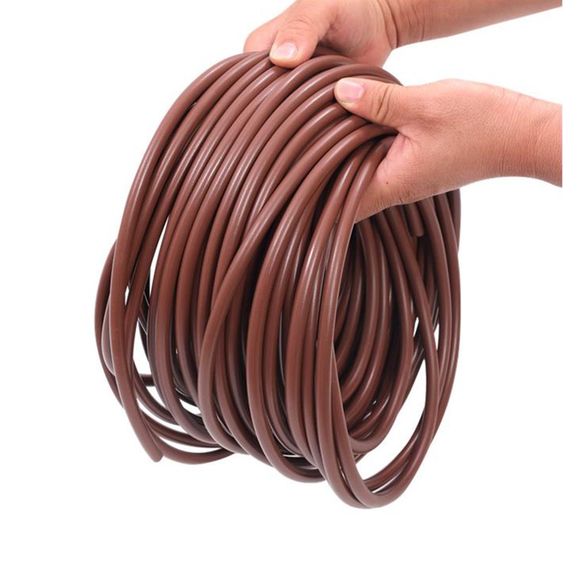Brown Fluorine Rubber Solid Sealing Strip O-ring Seal Cord Round Dia 2mm - 18mm gallery