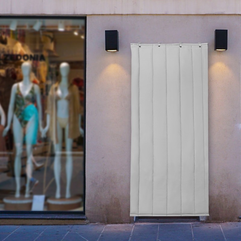 Soundproof Door Cover Portable Temporary Thermal Door Screen For Winter Gray gallery