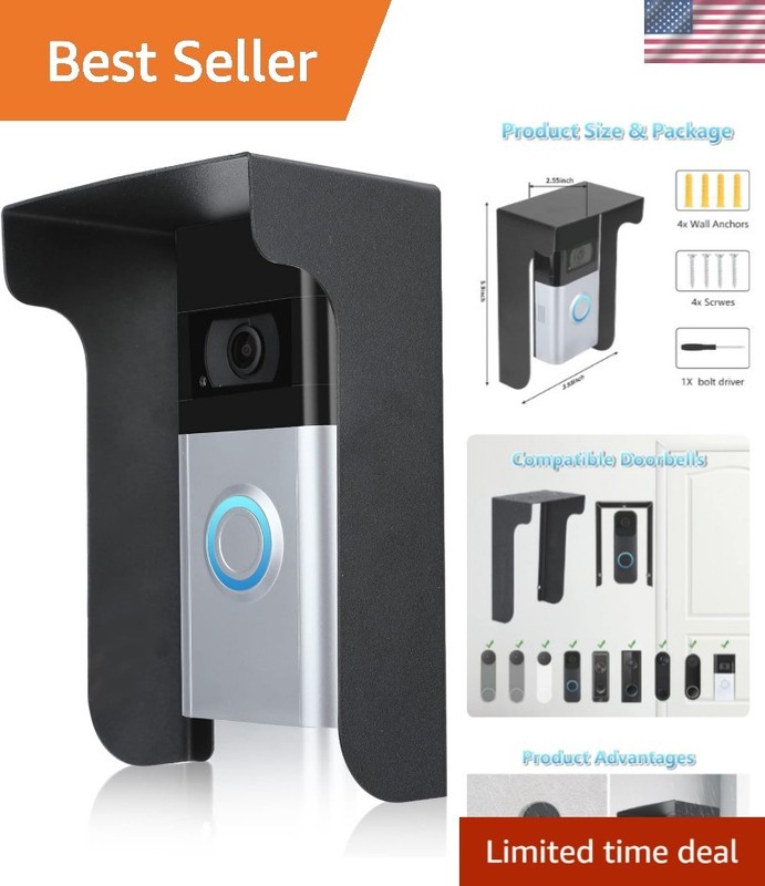 Weatherproof Metal Doorbell Rain Cover – Universal Fit for Blink & More