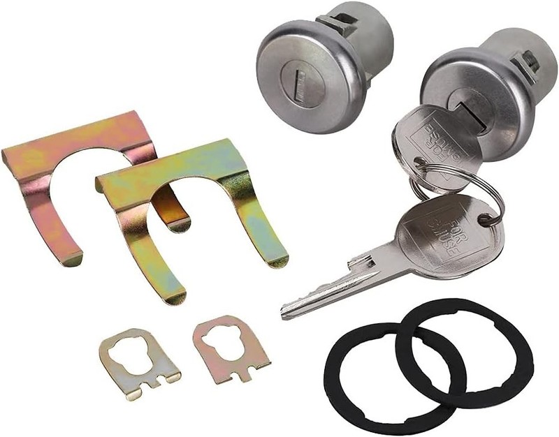 2PCS Door Lock Cylinder Set Front Left/Right,Compatible with Chevrolet Truck C10