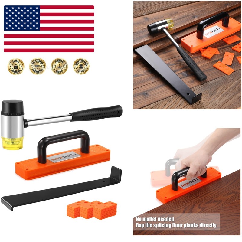 Ergonomic Flooring Installation Kit with Rubber Mallet & Durable Accessories