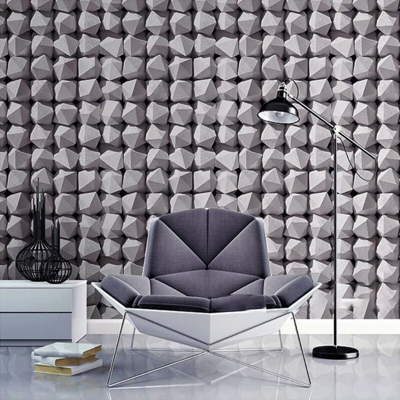 950*53cm Nordic Style 3D Stone Print Wallpaper KTV Bar TV Background No Sticker