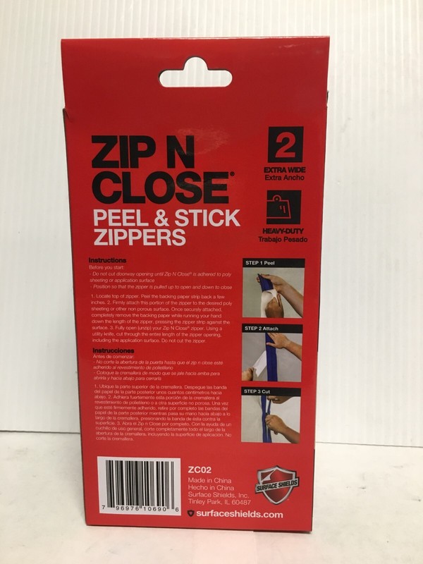 Surface Shields Zip N Close Surface Protection 4 mil X 2.75 in. W X 7 in. L Poly gallery