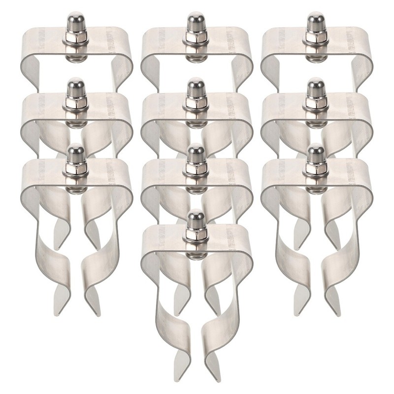 Window Well Cover Spring Clip Fixing Clamps Holder with Screws Glass Panel gallery