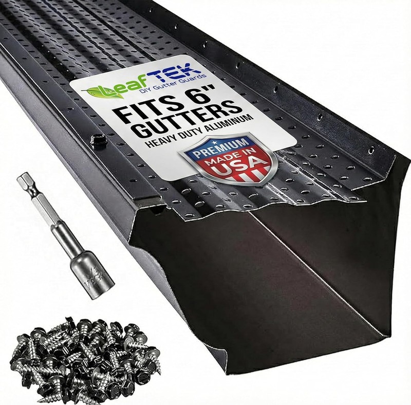 32ft Aluminum Gutter Guard System DIY Kit Black