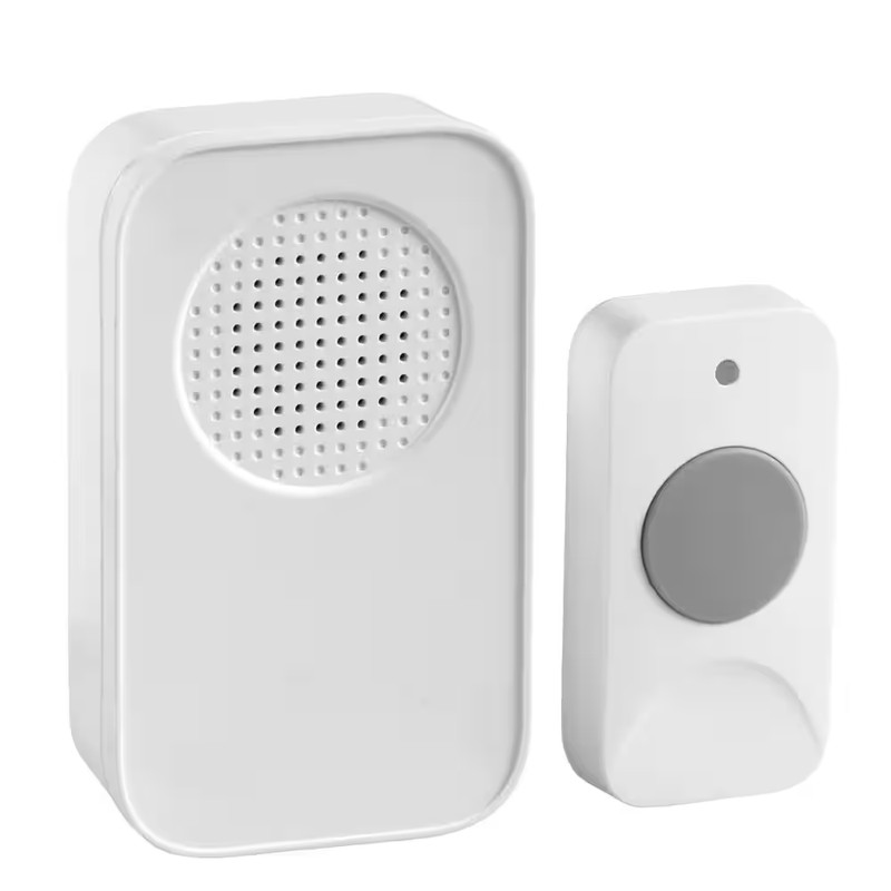 Plug-In Wireless Door Chime Kit with Remote, 150 Ft. Operating Range, Push Butto