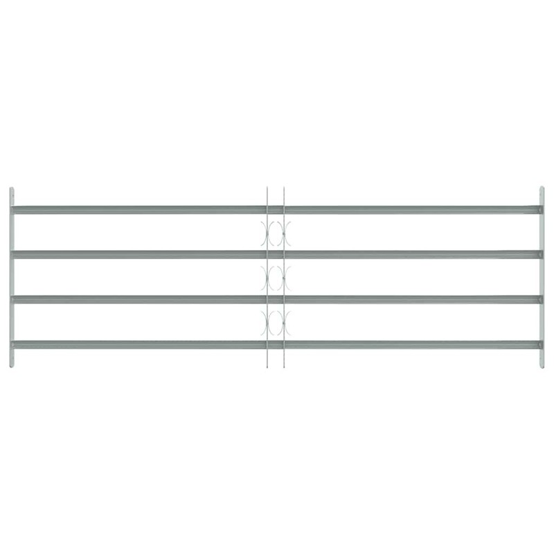 Window Security Bars Extendable Window Guard Grill Galvanized Steel vidaXL